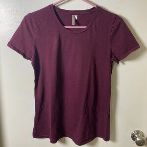 Banana Republic Burgundy Supima Cotton Tee Size S